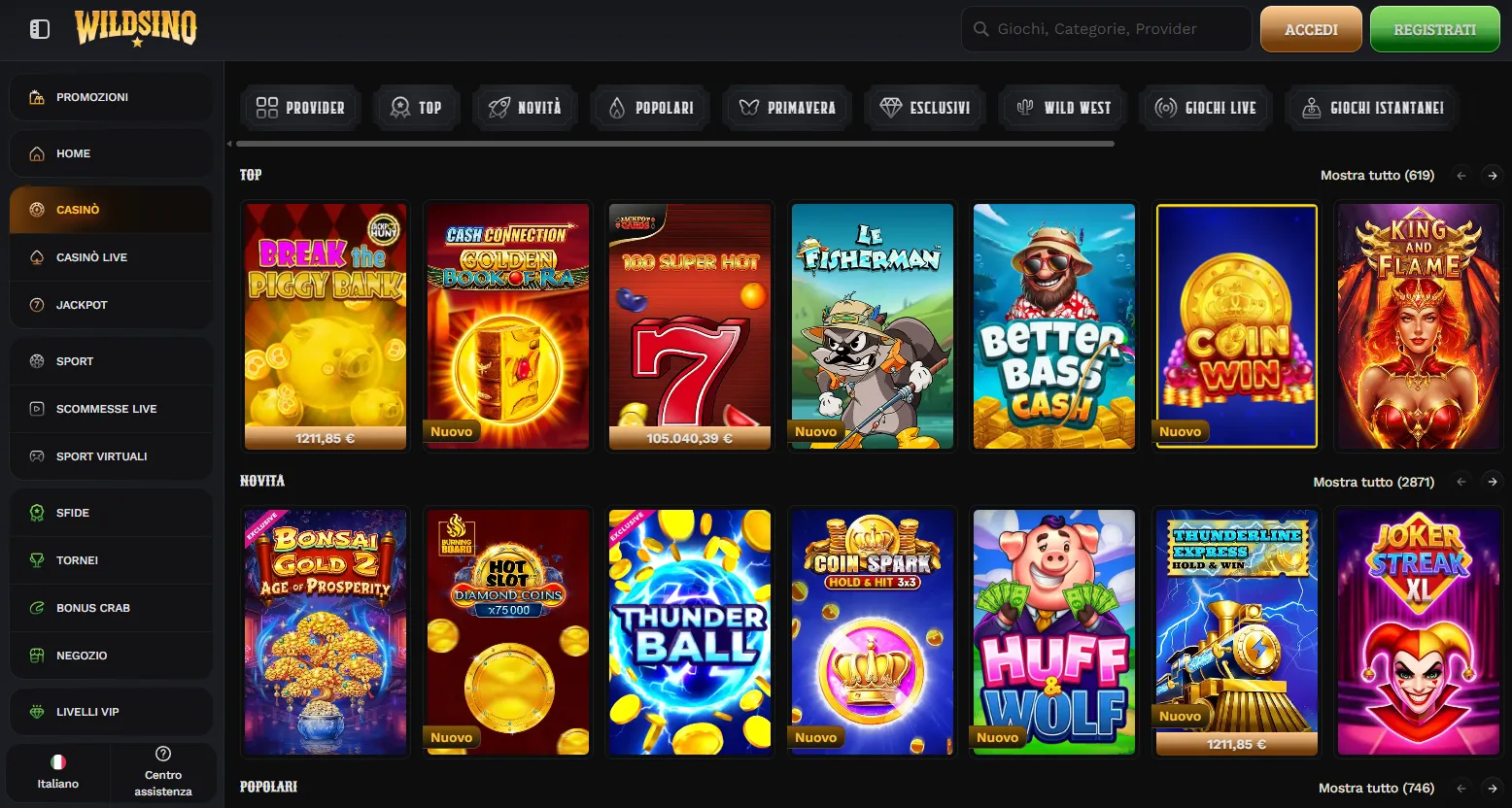 Gioco mobile e app nei casino non AAMS